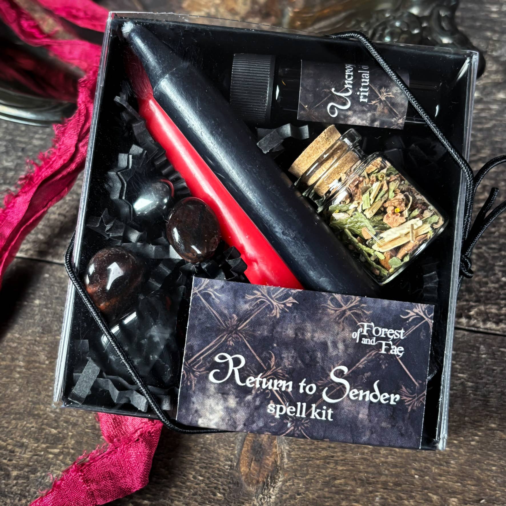 of Forest and Fae - Wholesale Meditation Supplies - Return to Sender Spell Kit • Witchcraft Shielding3