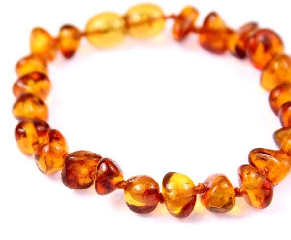 SilverAmber Jewellery - Wholesale Beaded Bracelet - Beautiful Baroque Bracelets & Anklets in Cognac, Mix, Lemon & Honey colours - Various Sizes6