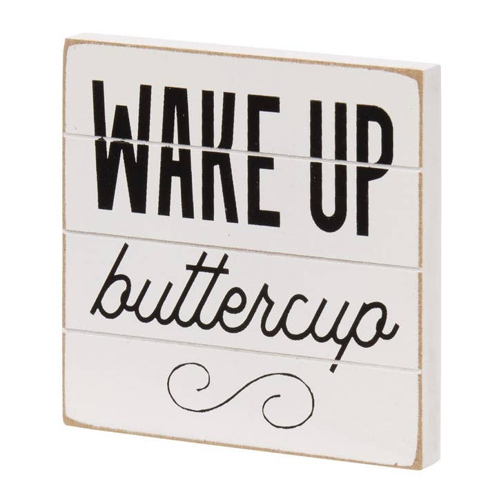 Col House Designs - Wholesale Sign - Good Morning Shiplap Block Sign, 3/Assorted2