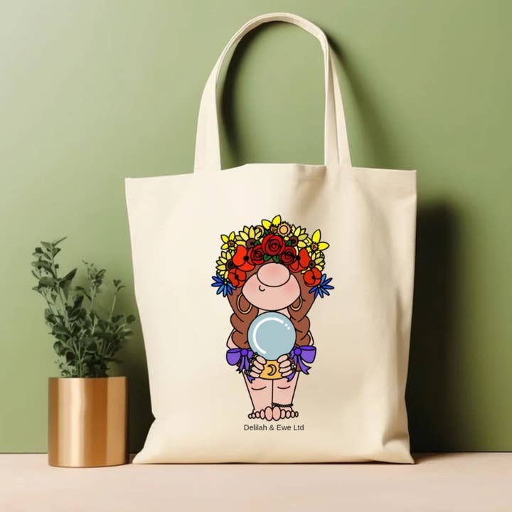 Recycled Tote Bag - Welsh Moon Child for wholesale by Delilah & Ewe Ltd