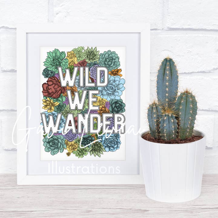 Wild We Wander Art Print for wholesale by Gavi Leveaux