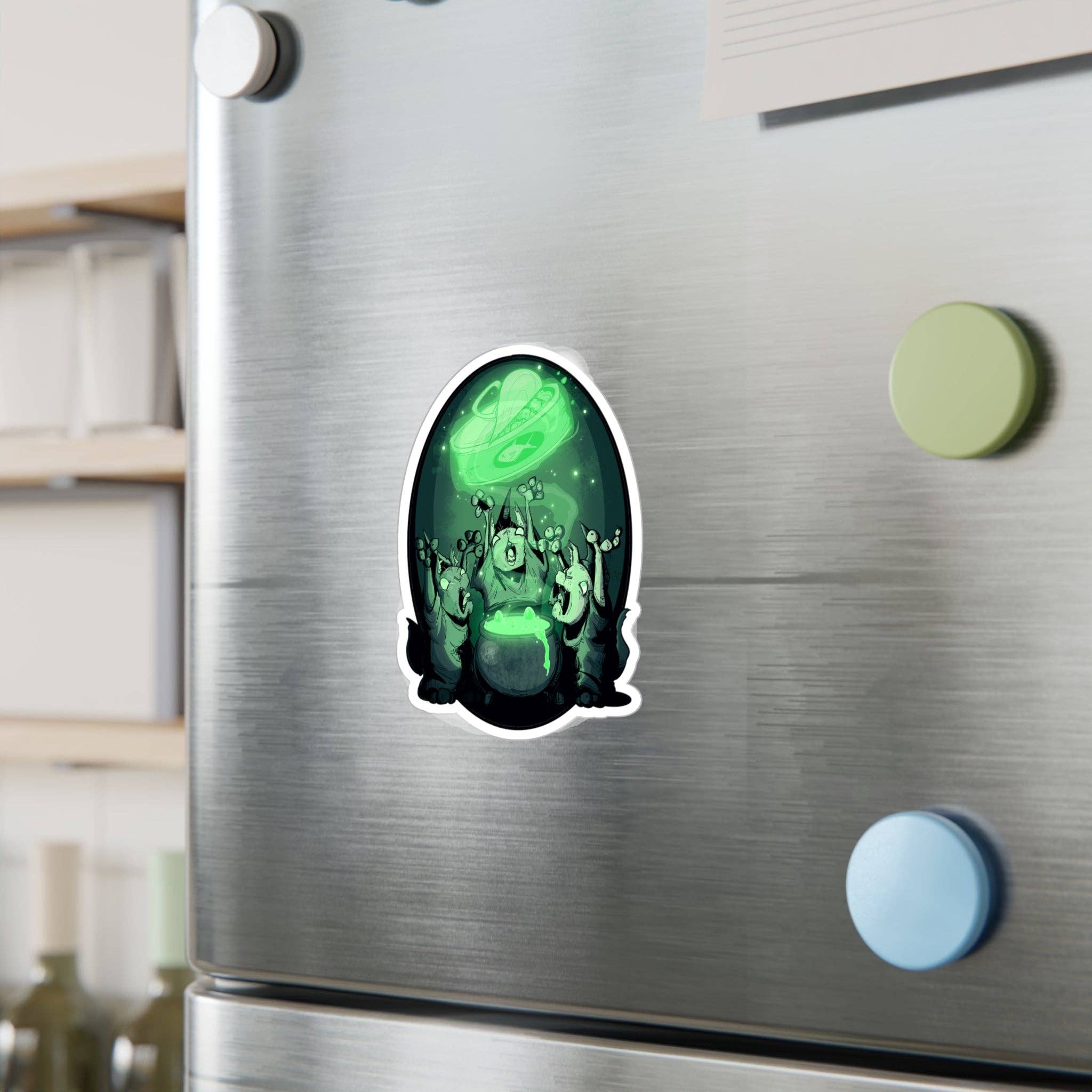 LVB Art - Vente Autocollant - Autocollant en vinyle découpé à la forme Cat Coven2