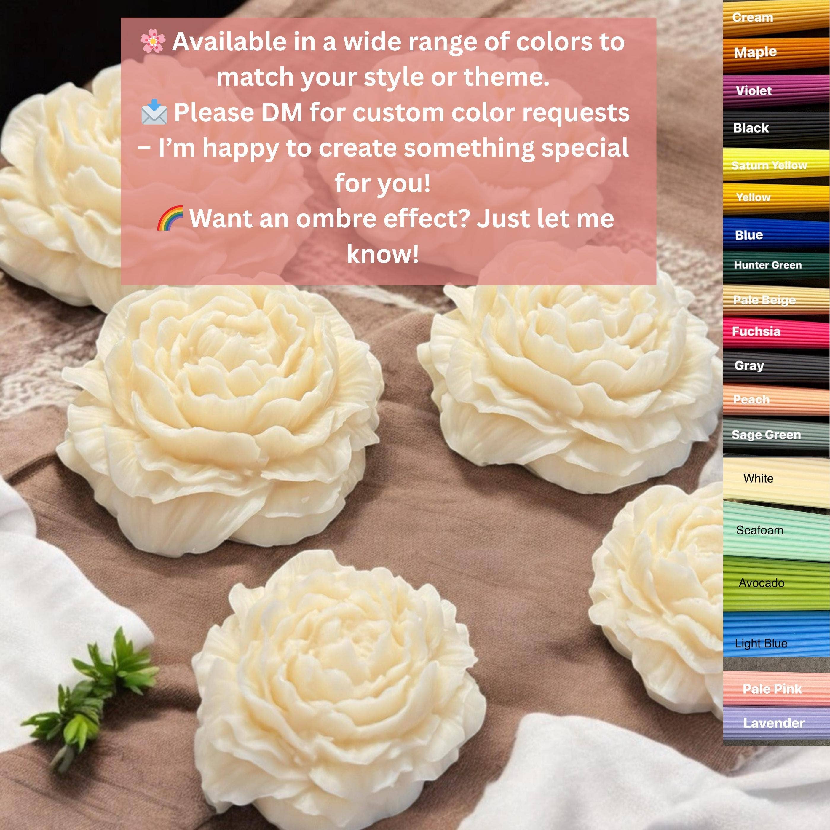 Karly’s Candles – wholesale Novelty candle – Peony Flower Soy Wax Candle Favors for Events8