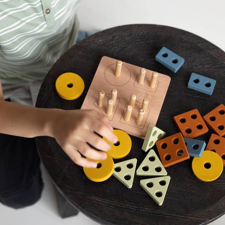 Lytl Store - Wholesale Puzzle - Kids - Shape Puzzle Toy + Geometric + Wood & Silicone + Montessori1