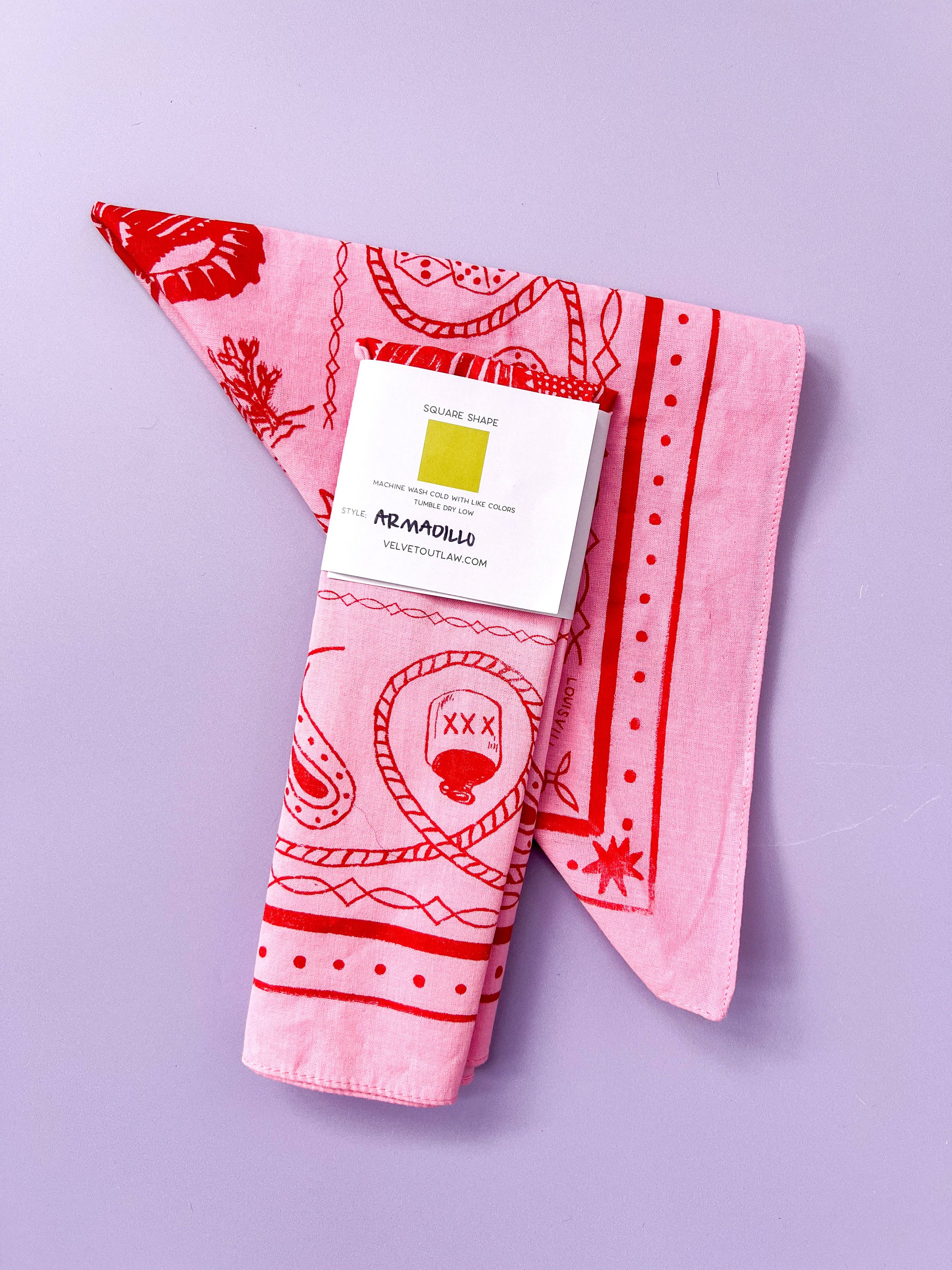 Velvet Outlaw - Wholesale Bandana - Unisex - Armadillo Cotton Bandana - Multiple Colors18