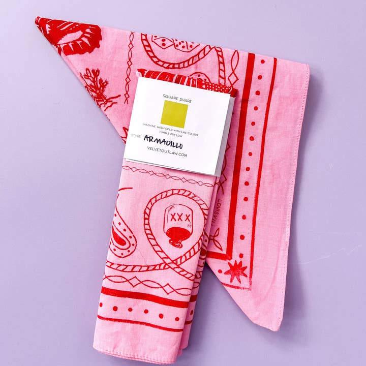 Velvet Outlaw - Wholesale Bandana - Unisex - Armadillo Cotton Bandana - Multiple Colors18