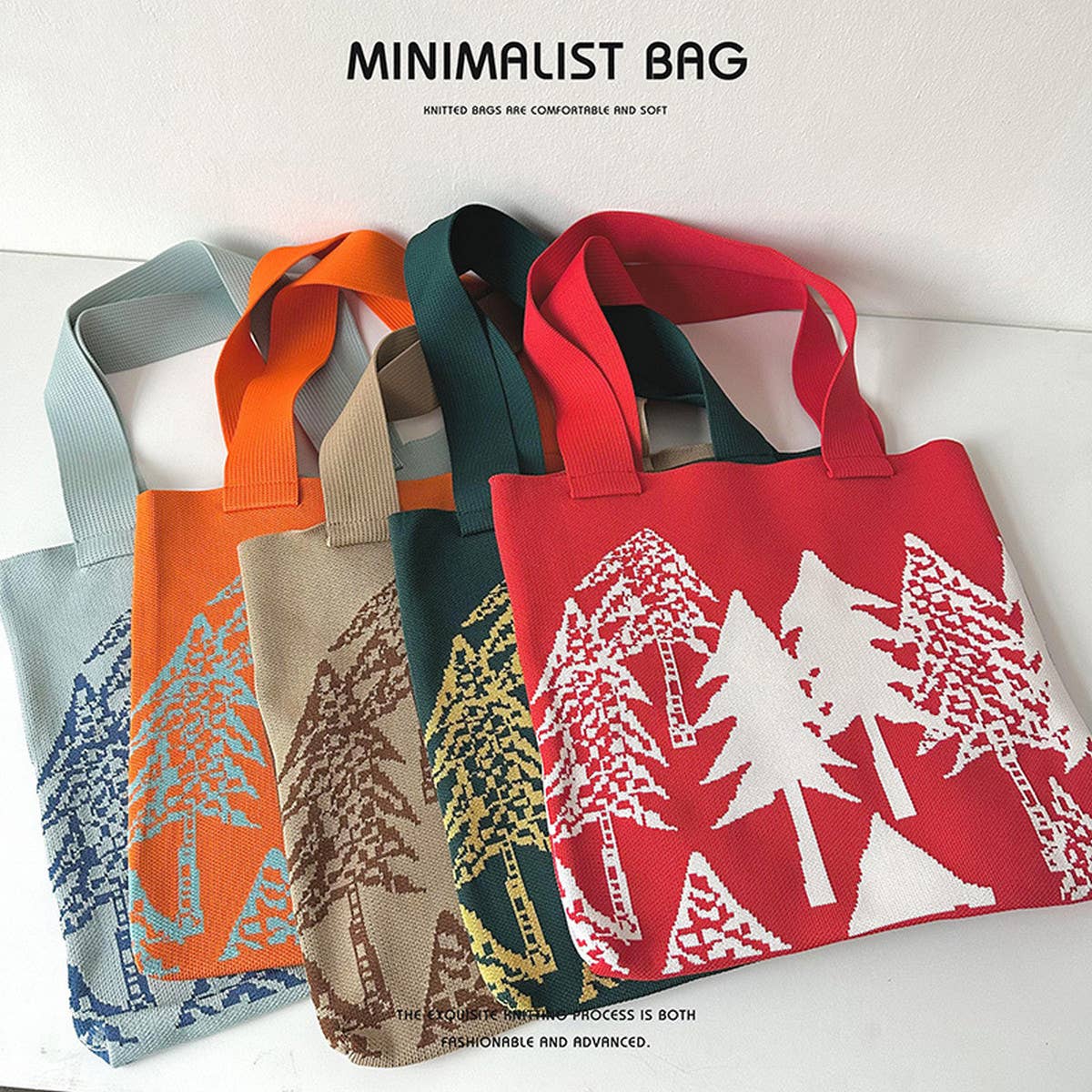 ACCITY - Wholesale Tote Bag - Women's - WOMEN FASHIONABLE KNITTED SHOULDER BAG HANDBAG_CWAB15125