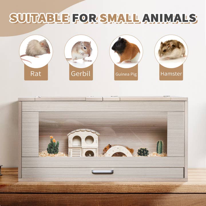 39F Inc. - Wholesale Pet Carrier - Cat/Dog - Natural Wood Small Pet Cage with Storage Cabinet 4