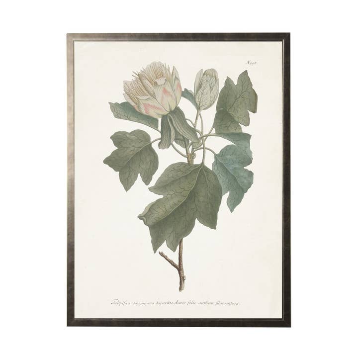 Leaves W/Pink Flowers On Light Bkgd for wholesale by Antique Curiosities Inc