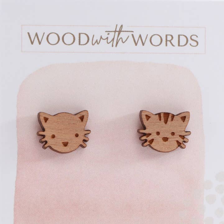 Cat Pet Wooden Stud Earrings and other Purchase Wholesale wood pellet cat litter. Free Returns & Net 60 Terms on Faire trending on Faire.