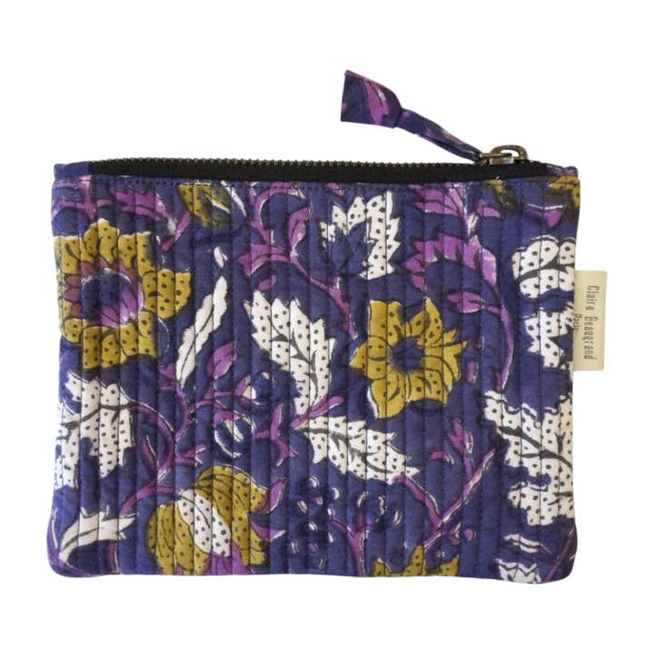 Printed cotton pouch No. 101 for wholesale by Claire Beaugrand