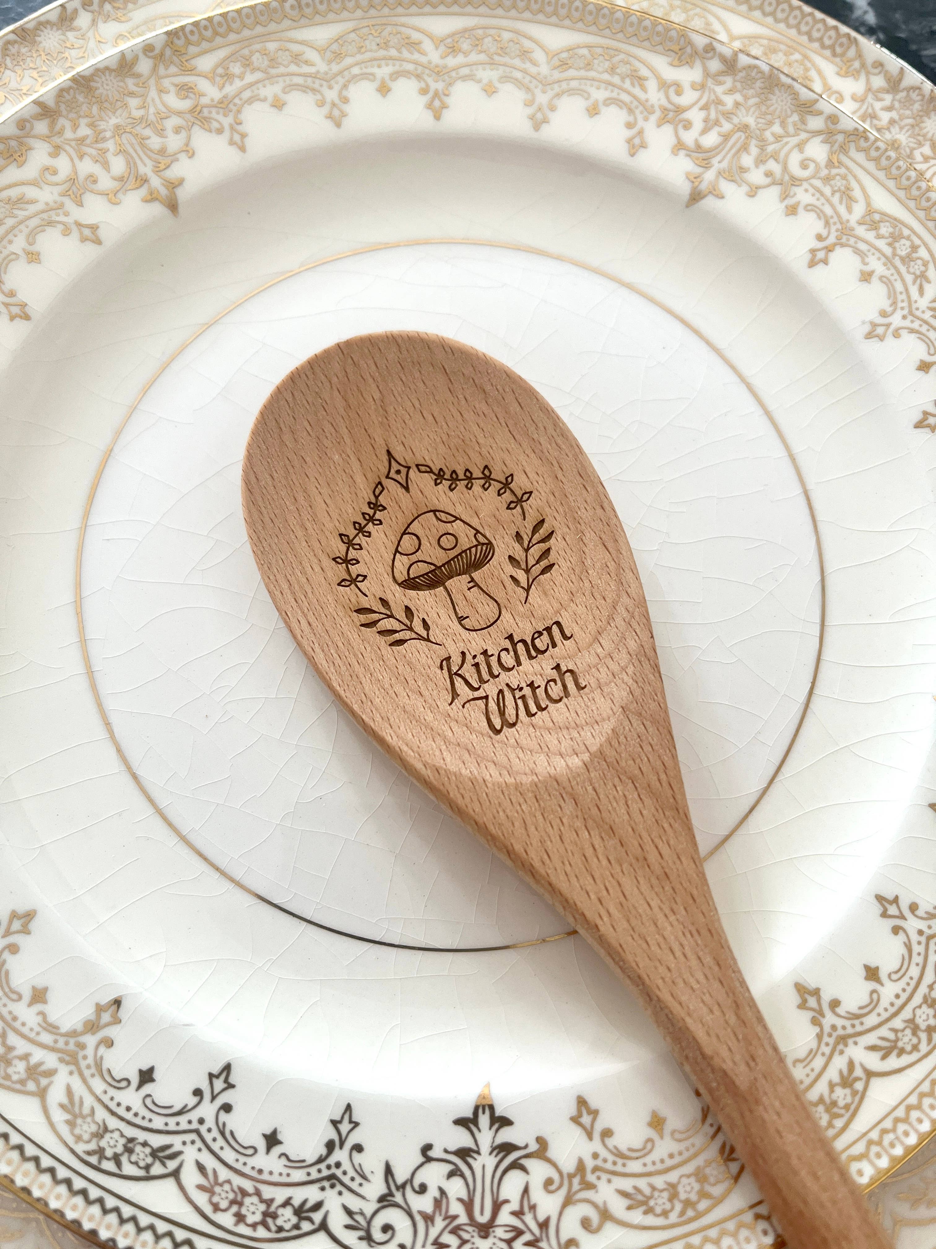 The Homebody Society - Wholesale Serving Utensil - Kitchen Witch Wooden Serving Spoon2