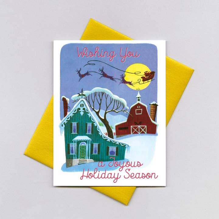 Night Flight - Christmas Card for wholesale by Laughing Elephant