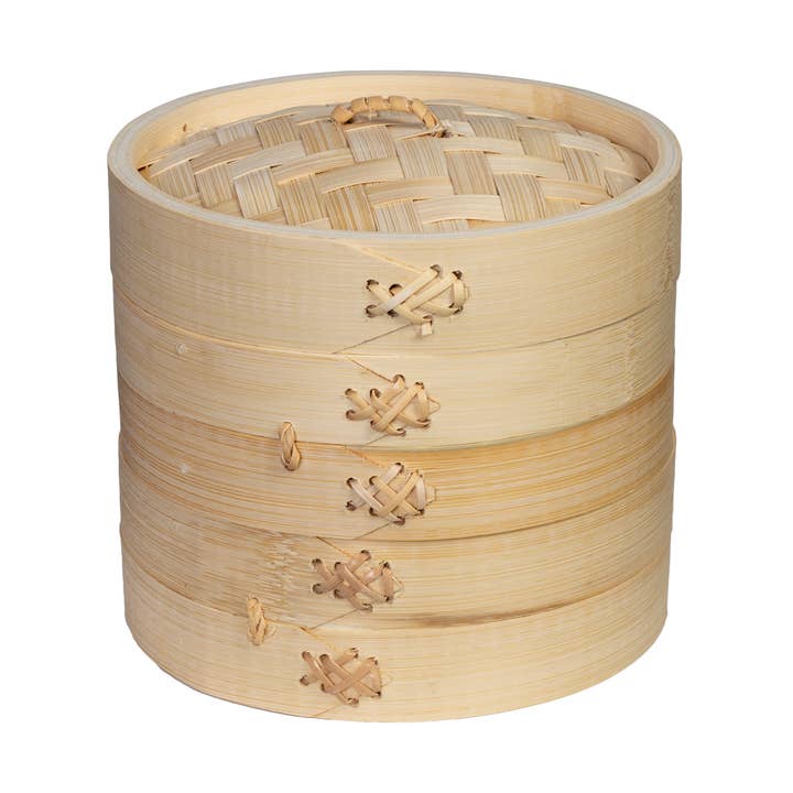 Joyce Chen 2-Tier Bamboo Steamer Baskets, 6-Inch for wholesale by Kitchen Supply