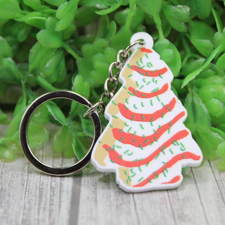 Snack Cake Christmas Tree Keychain for wholesale by Hylidae Boutique