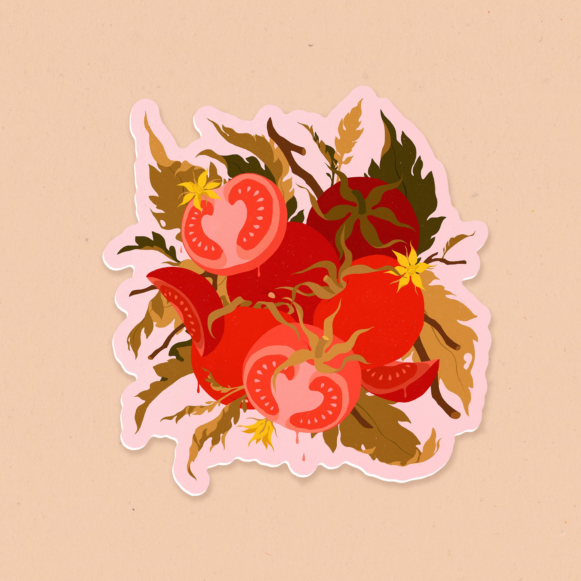 Samantha Mash Illustration - Wholesale Sticker - Tomaten Waterdichte Vinylsticker0