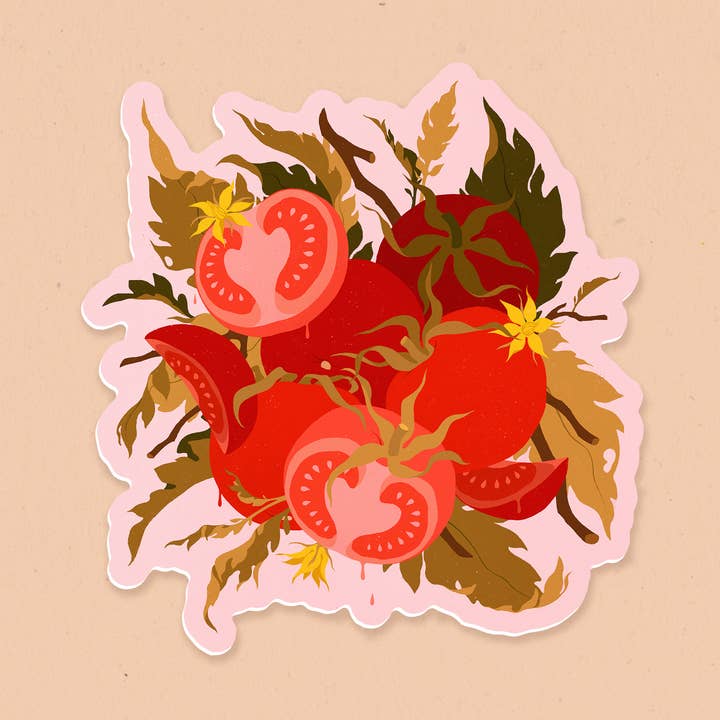 Samantha Mash Illustration - Wholesale Sticker - Tomatoes Waterproof Vinyl Sticker0