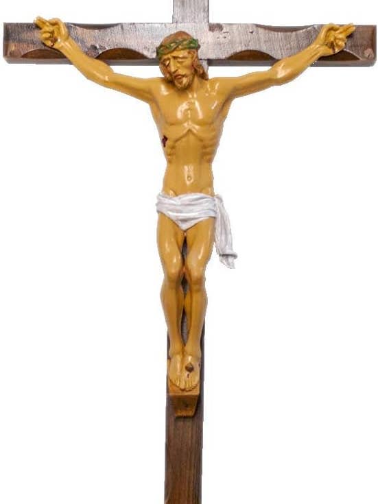 Resin Wall Crucifix | Jesus Nailed to The Cross Figure3 for wholesale by Village Gift Importers