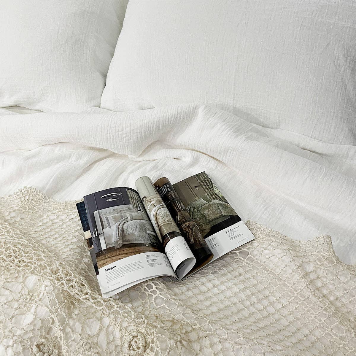 Q VITA - Wholesale Bedding Set - Muslin Cotton Duvet Cover Set (3PCS) - Beige9