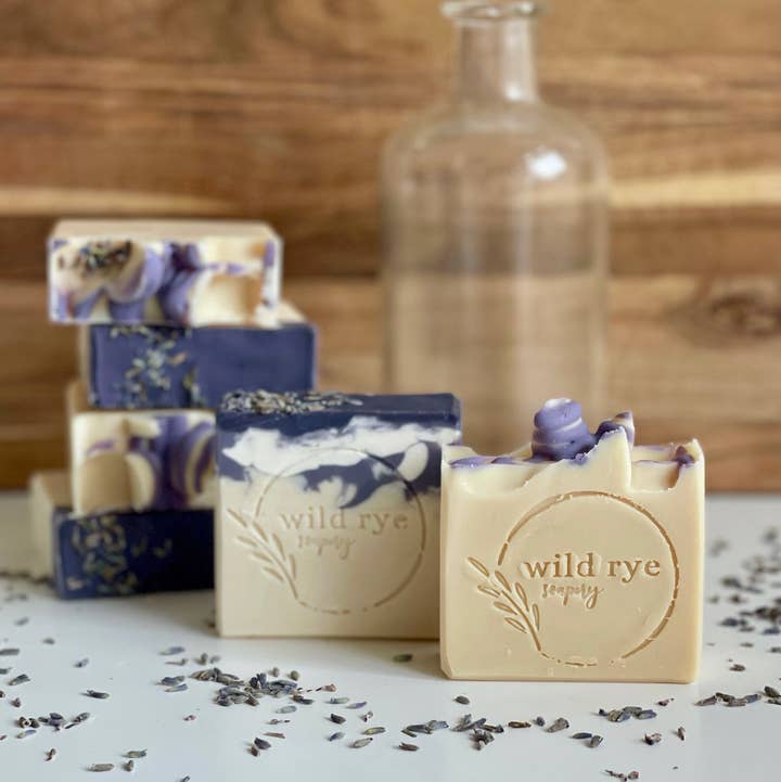 Wild Rye Soapery – Großhandel Feste Seife – Lavendel-Ziegenmilchseife0