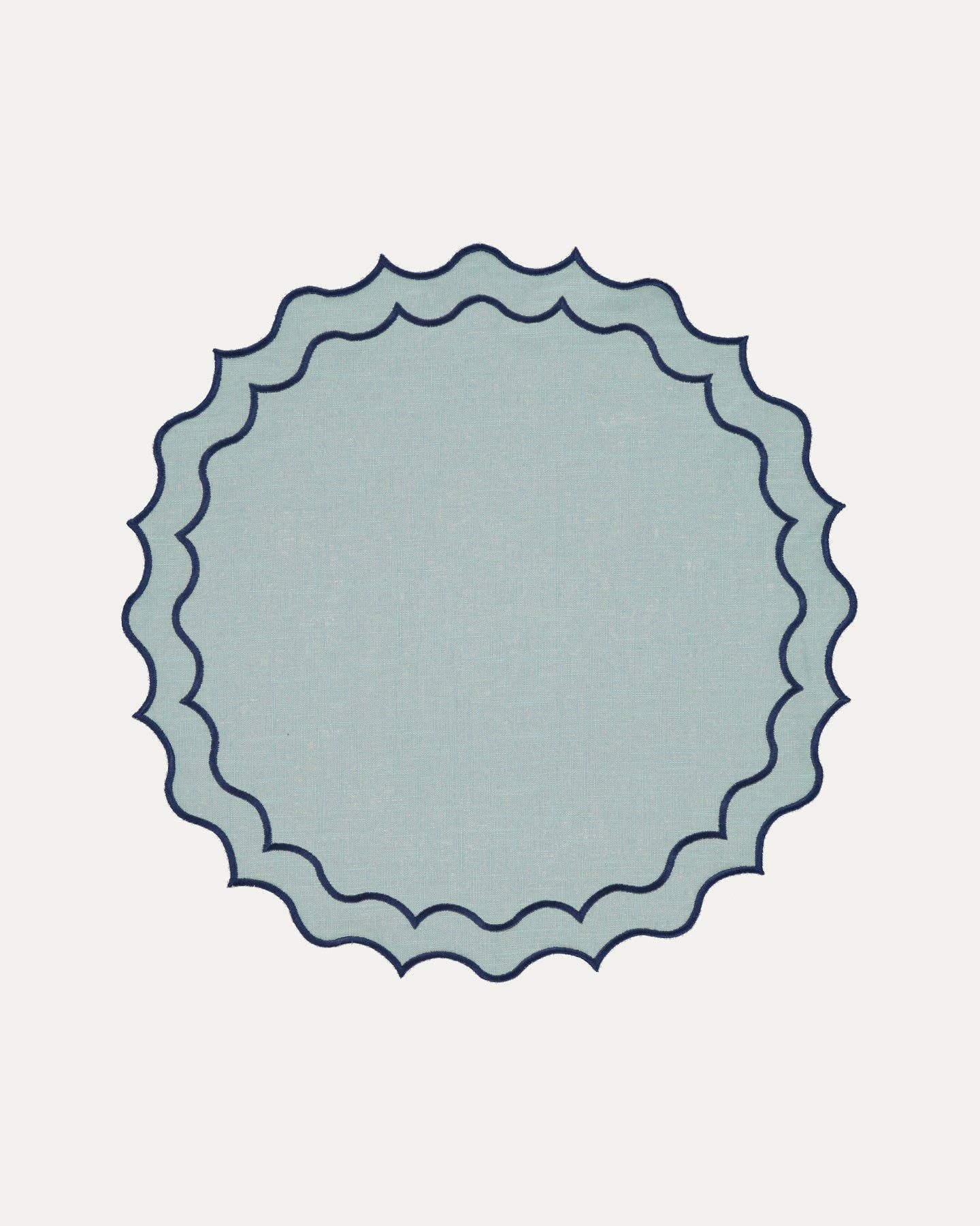 Mariaida Home - Wholesale Placemat - Individual Navy, Water Blue with Blue