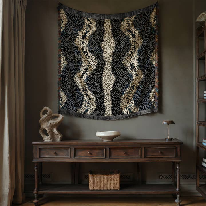 CasaIuliia - Wholesale Throw Blanket - Snake Skin Woven Blanket – Statement Modern Jacquard Throw7