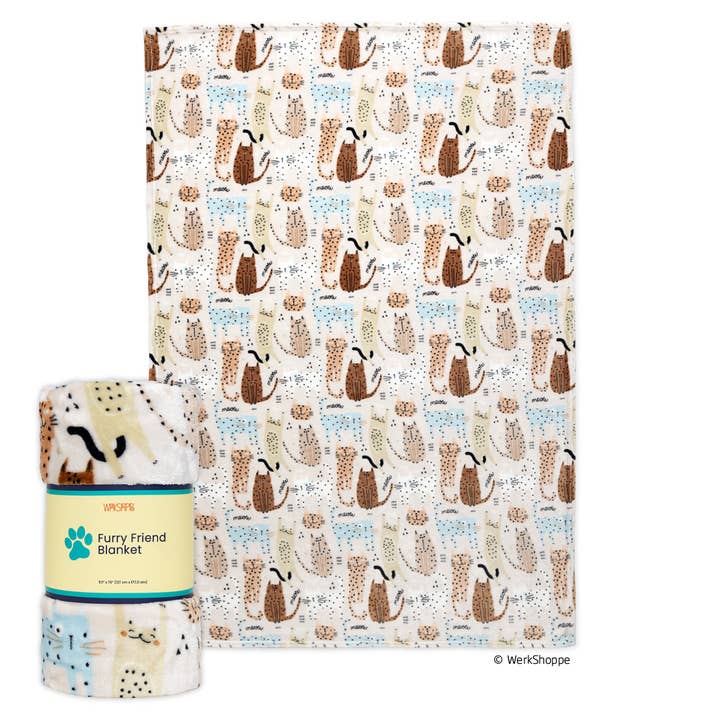 Manta de Lã para Animais de Estimação Cats Meow, Cobertor Amigável para Gatos por atacado de WerkShoppe