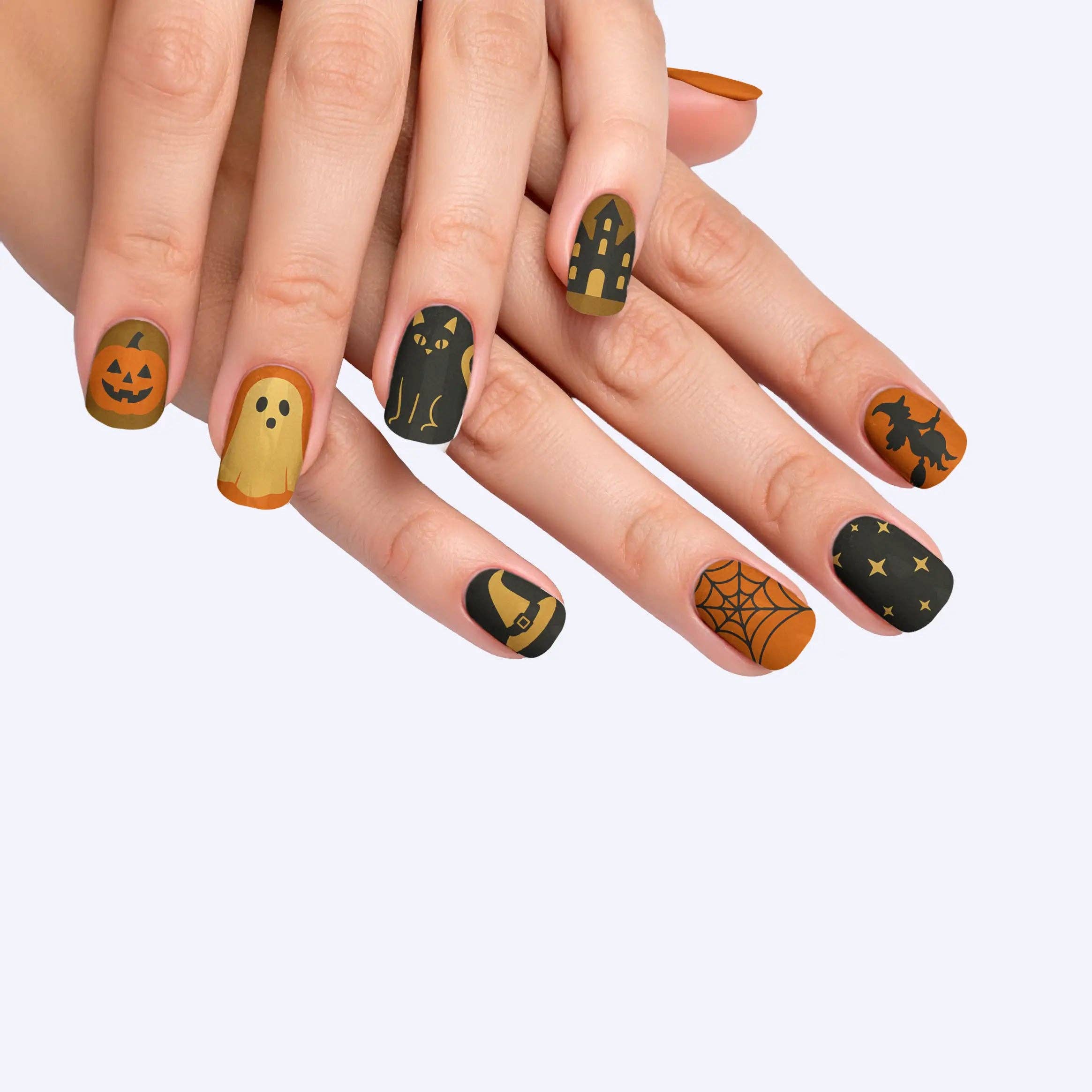 FYNE BODY - Wholesale Press-on/fake nails - Ghoul's Gold Glamour Halloween Press-On Nails76