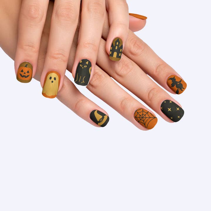 FYNE BODY - Wholesale Press-on/fake nails - Ghoul's Gold Glamour Halloween Press-On Nails76