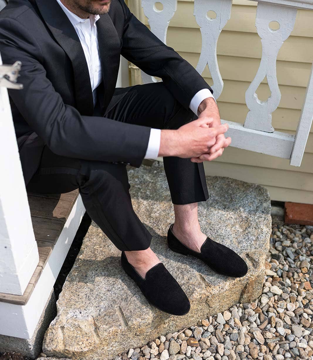 Artemis Design Co. – Großhandel Loafer – Herren – Herren-Mokassins aus Veloursleder, Tiefschwarz1