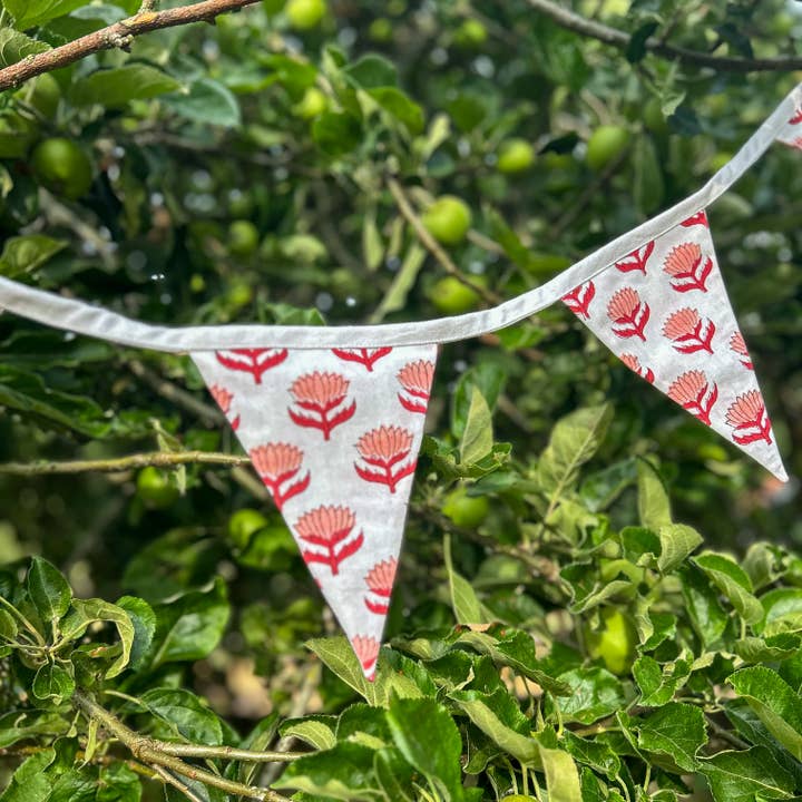 Constance & Denny - Wholesale Banner - Lotus Flower Cherry Pink Flag Bunting