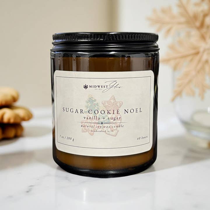 Sugar Cookie Noel Soy Candle for wholesale by Midwest Glow