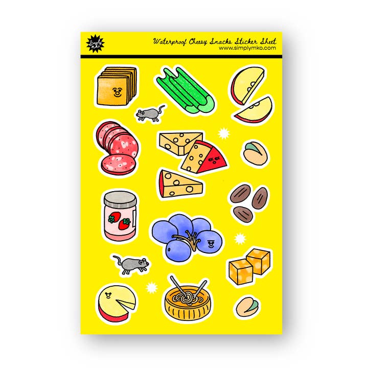 Folha de Autocolantes Impermeáveis de Queijo por atacado de SimplyMKO