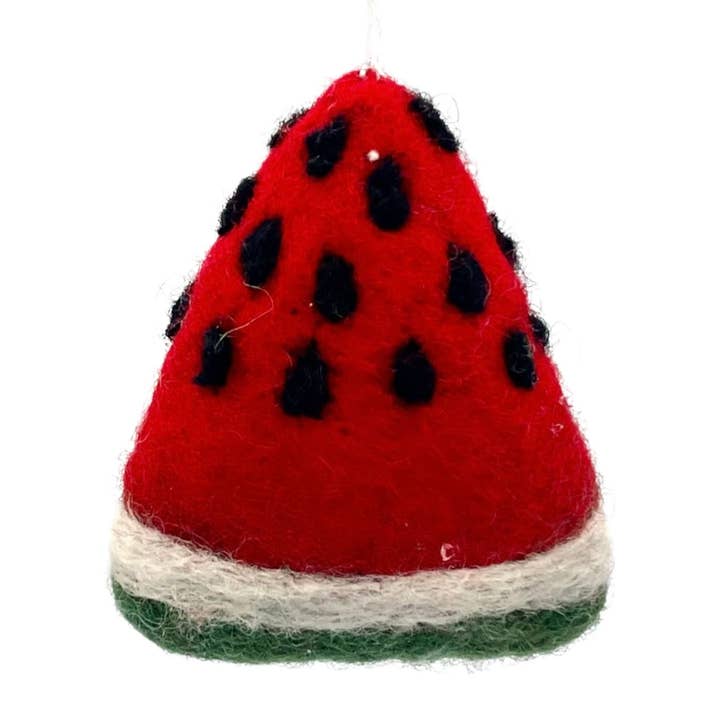 Women of the Cloud Forest - Vente Objets de décoration - Ornement en feutre tranche de pastèque0