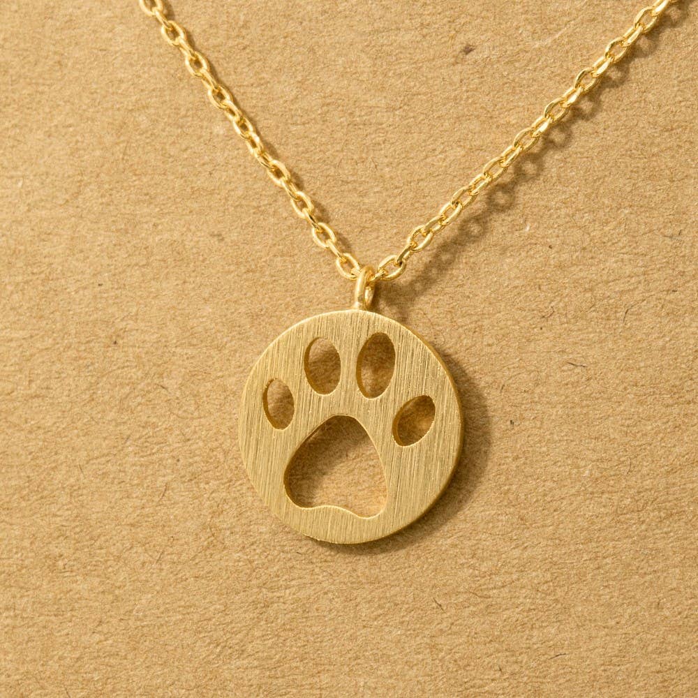 Fame Accessories - Wholesale Pendant/Charm Necklace - Paw Print Pendant Necklace3