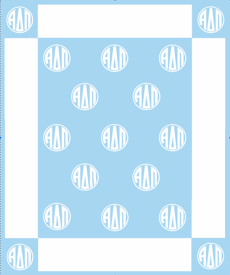 Over The Moon Greek - Wholesale Throw Blanket - Sorority Circle Monogram Blanket1