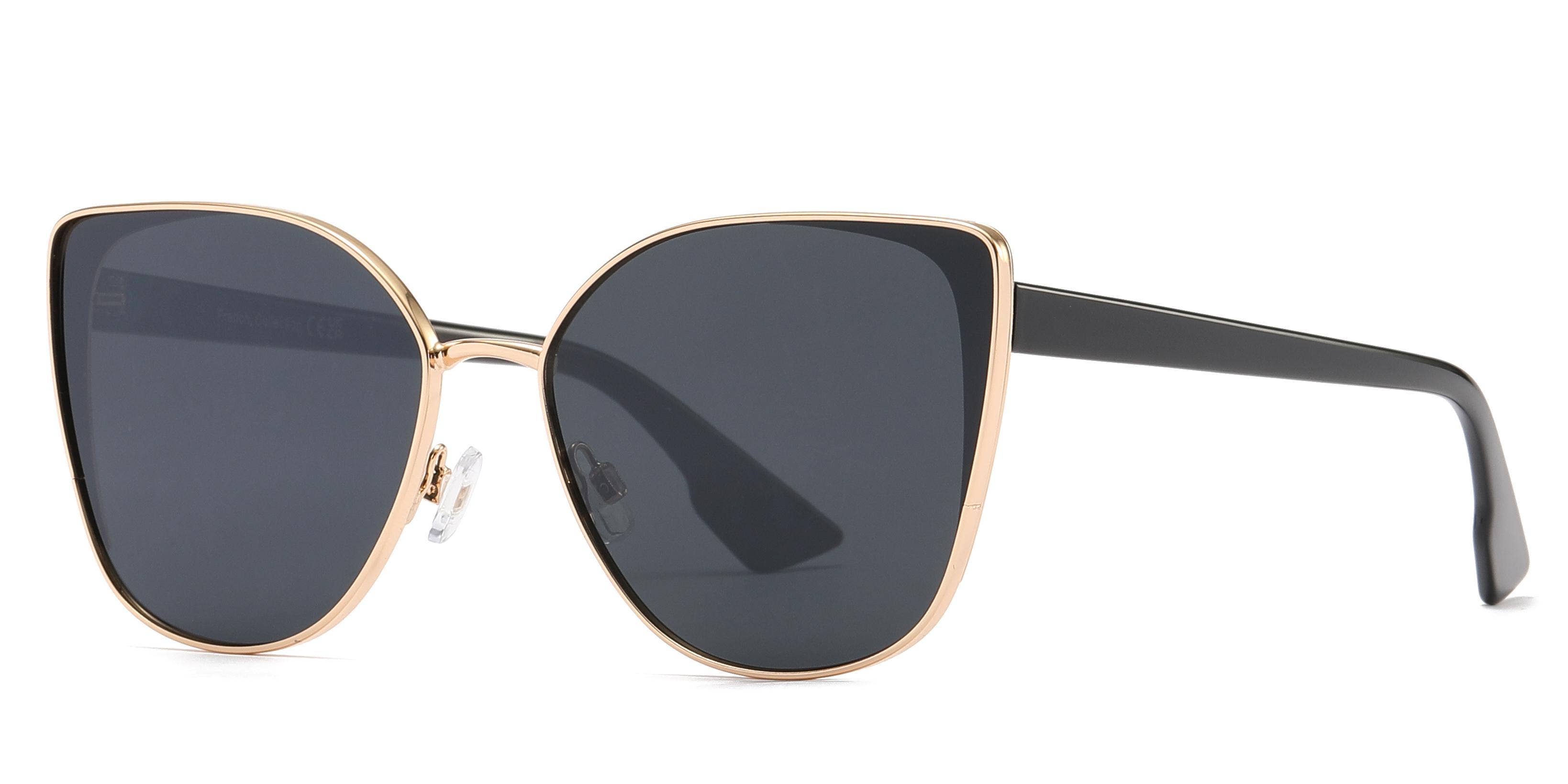 Dynasol Eyewear - Vendita all'ingrosso Occhiali da sole - Donna - Occhiali da sole Cat Eye in metallo alla moda7