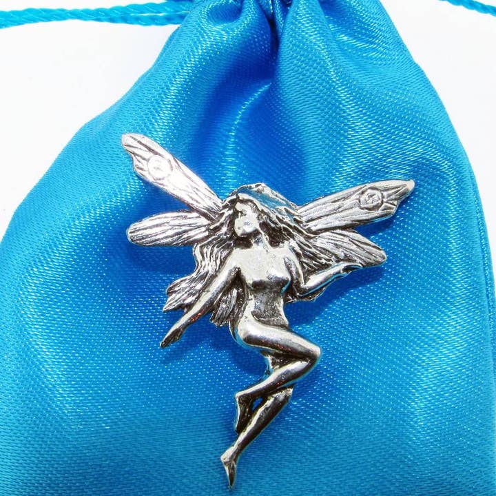 Fairy Pewter Pin Badge for wholesale by Pageant Pewter