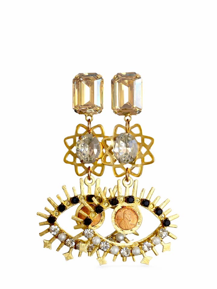 All Seeing Eye Imagine Earring for wholesale by Kristin Hayes Jewelry