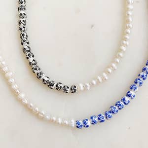 Buy Wholesale So Fresh Pearl And Porcelain Choker Necklace by Ellison+Young