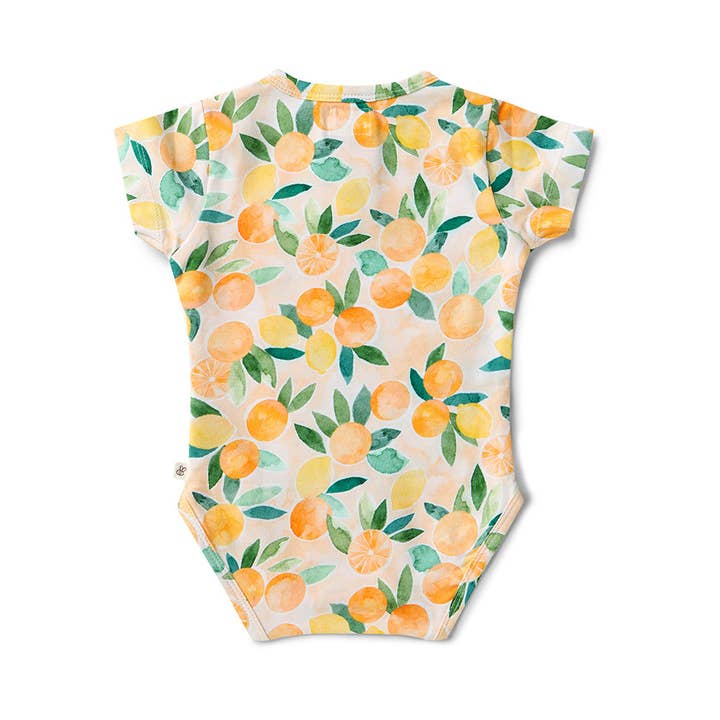 Snuggle Hunny - Wholesale Bodysuit (non-footed) – Baby - Sunny Citrus Short Sleeve Organic Bodysuit9