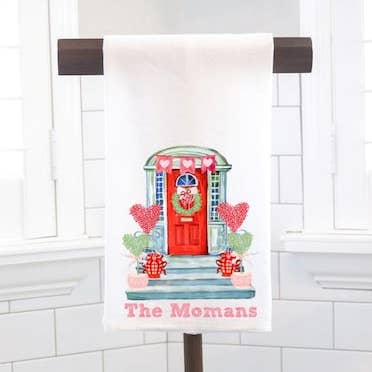 Torchon en sac de farine avec cœur de la Saint-Valentin pour le porche avant - Cadeau d'hôtesse - Cadeau de pendaison de crémaillère pour la vente par Moman Sales, Inc.