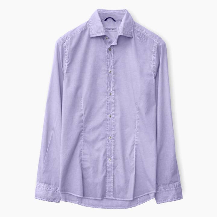 Slim-fit Stretch Poplin Shirt - Glicine for wholesale by Ploumanac’h
