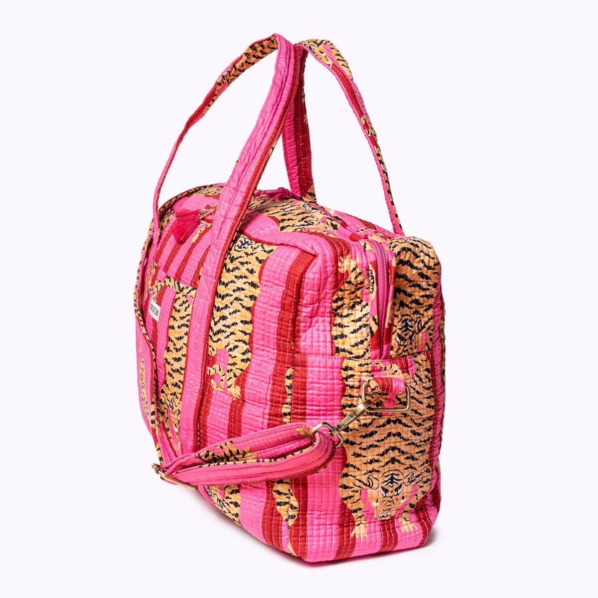 kikooni - Wholesale Weekender Bag - Women's - Large Travel Bag "Poppy Tiger LOVE"2