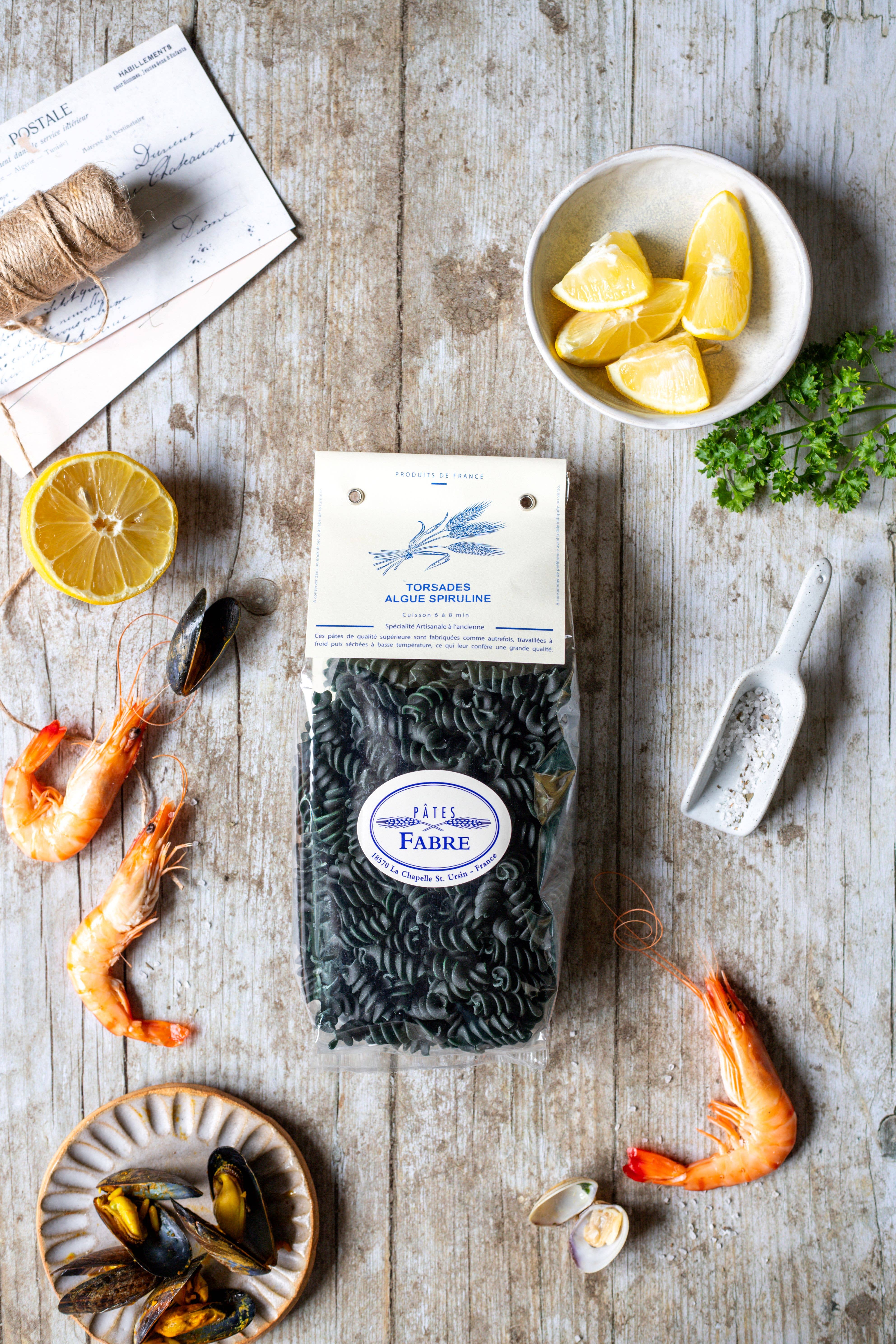 PATES FABRE - Wholesale Pasta - Pasta - Spirulina Seaweed Twist