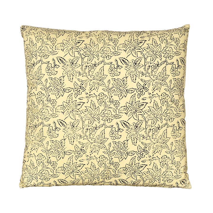Pipar ecru square print cushion 45x45cm for wholesale by Opjet Paris