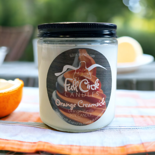 Full Circle Candles and Gifts - Wholesale Jar/Filled Candle - Orange Vanilla Soy Candle | Orange Creamsicle3