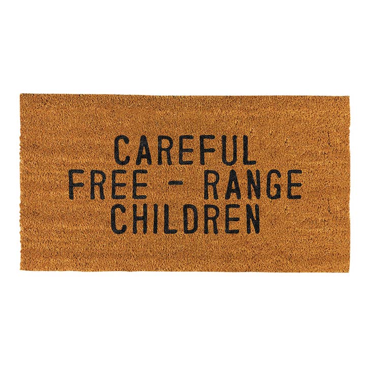 Face to Face Doormat - Careful Free - Range Children for wholesale by Santa Barbara Design Studio by Creative Brands