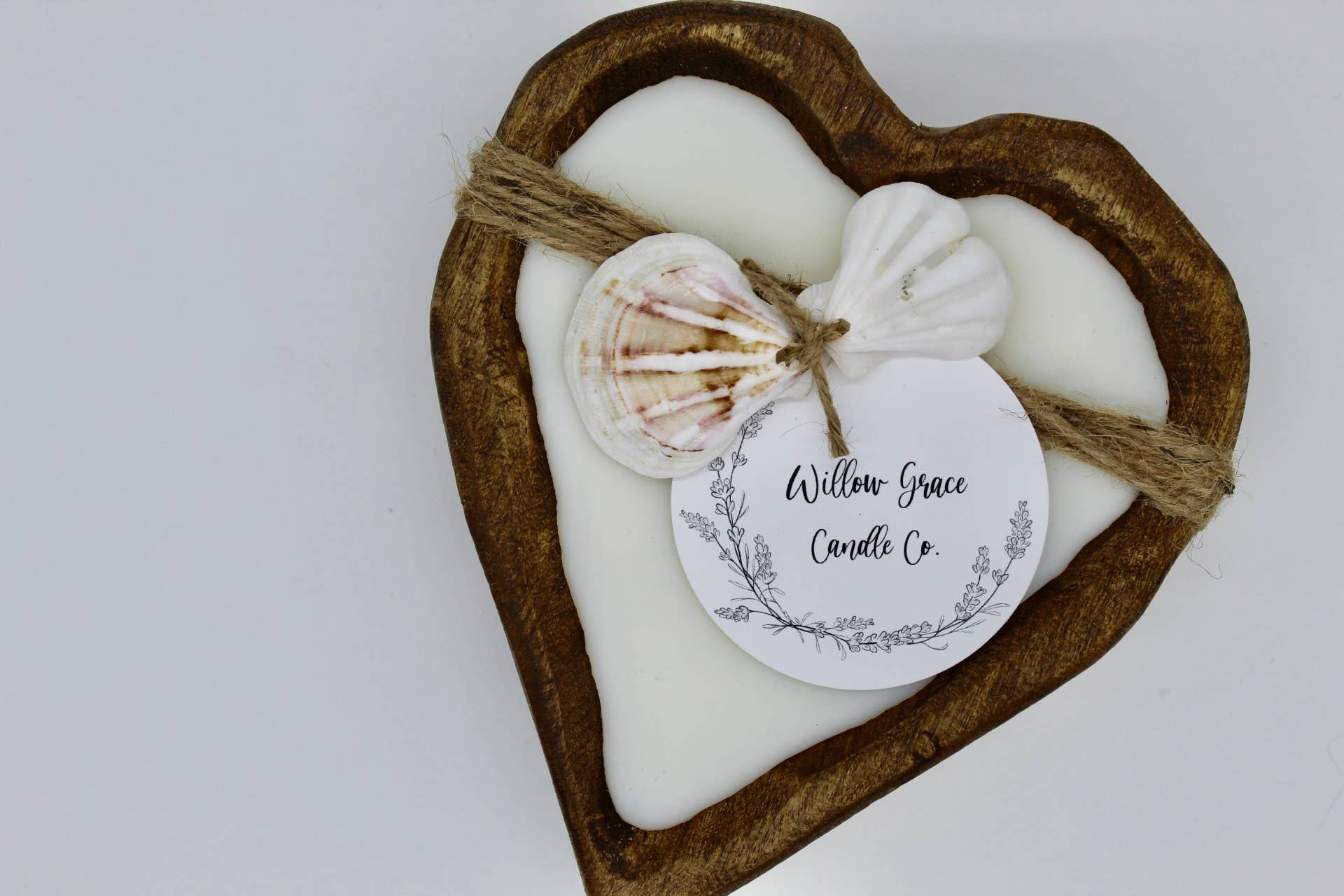 Willow Grace Candle Co - Wholesale Jar/Filled Candle - Small Heart Dough Candle2