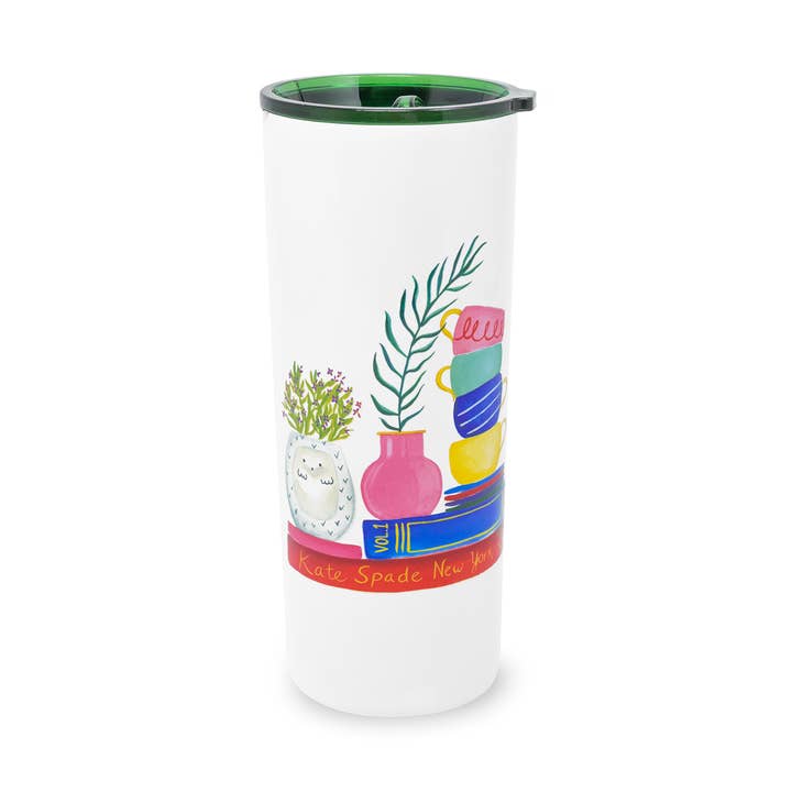 Stainless Steel Tumbler, Charmed Library for wholesale by Kate Spade New York by Lifeguard Press